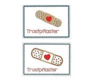 ITH Stickdatei - Postkarte "Trostpflaster"